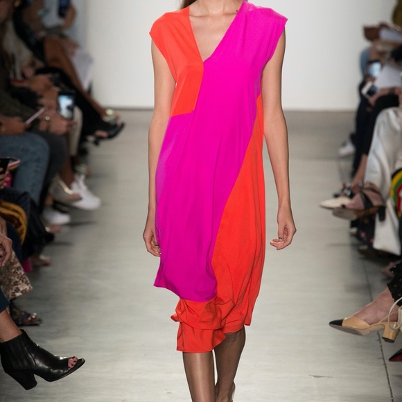 Zero + Maria Cornejo Dresses & Skirts - Zero + Maria Cornejo Pink + Orange Loop Dress